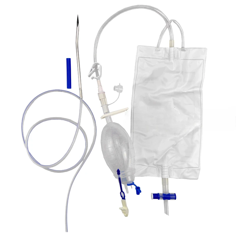 

Disposable negative pressure drainage catheter with drainage ball tube tunnel needle for surgical drainage puncture