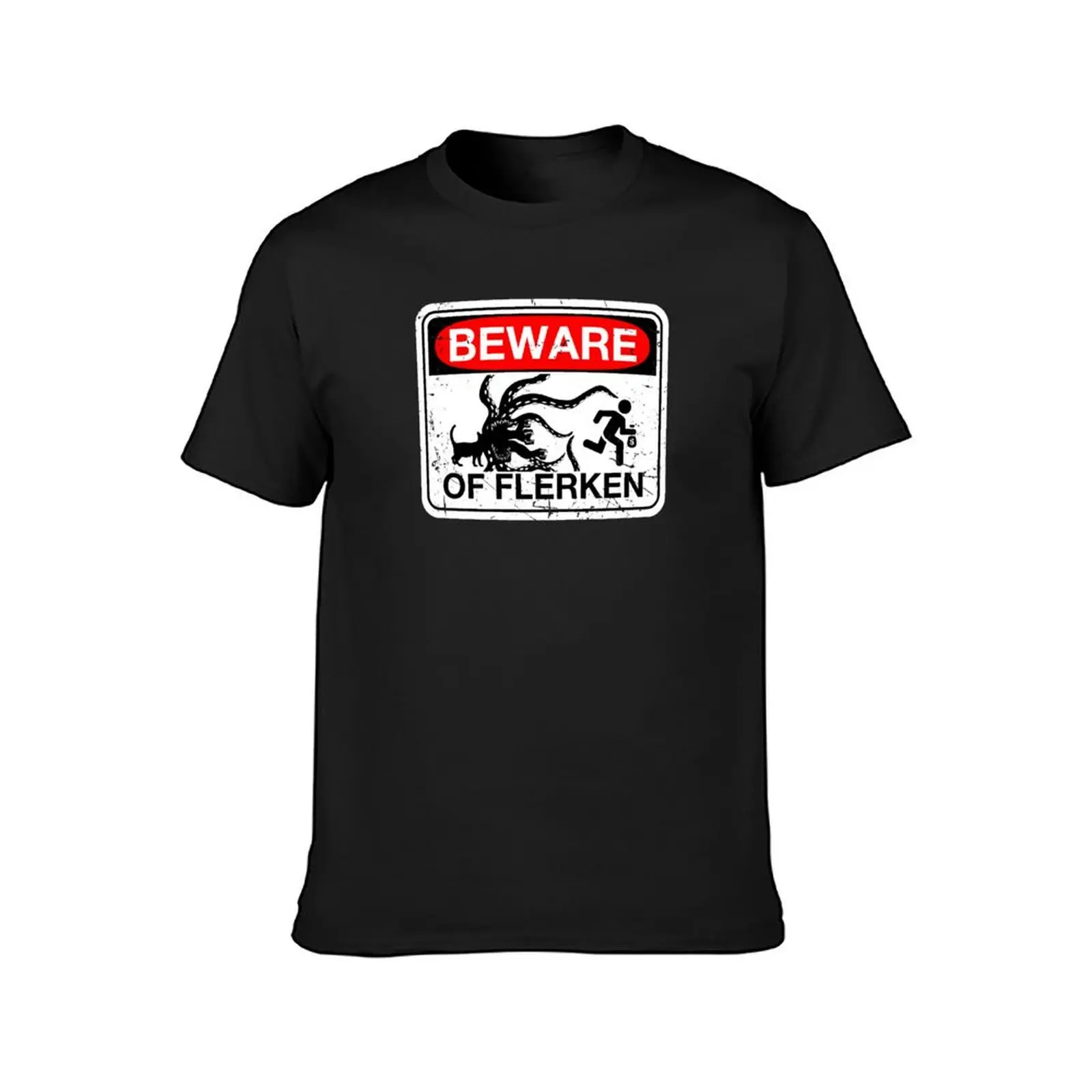 Beware of Flerken-T-shirt noir à séchage rapide pour homme, vêtement esthétique, sublime et drôle