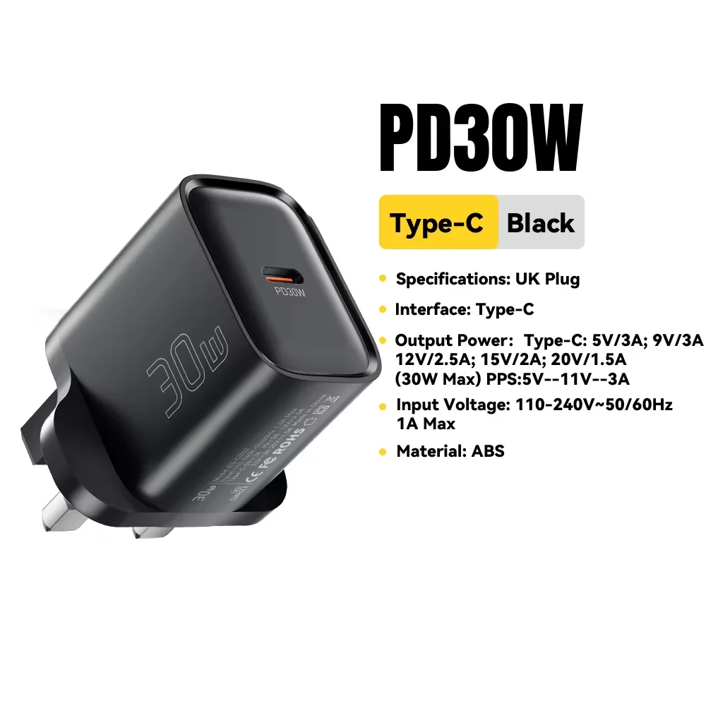 Essager USB C Handy-Ladegerät 30 W Typ-C Schnellladegerät QC3.0 für iPhone 16 15 14 13 12 Samsung Huawei Xiaomi Mini Reiseladegerät