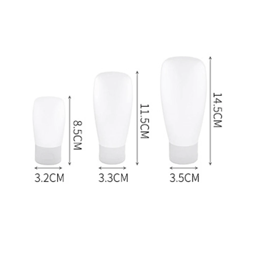 

3pcs Bottles Durable Storage Containers for Liquid Makeup Travel Liquid Containers Accessories Reusable Plastic