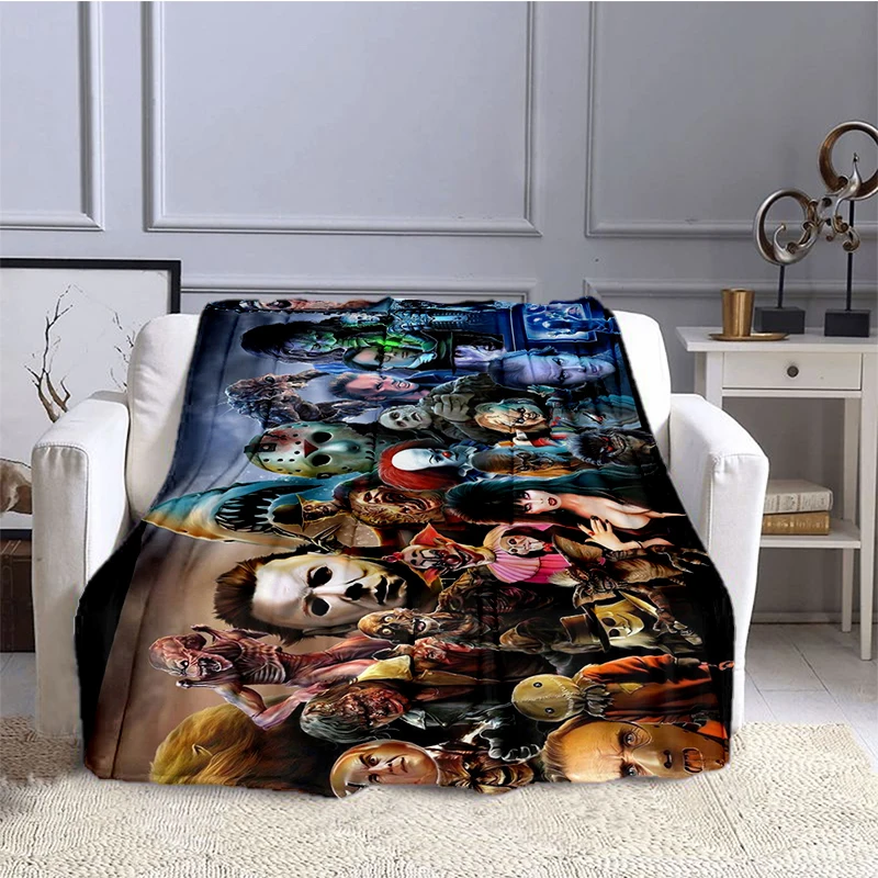 

Horror Movie Nightmare Killer Blanket Children's Blanket High Quality Flannel Blanket Soft and Comfortable Home Travel Blanket