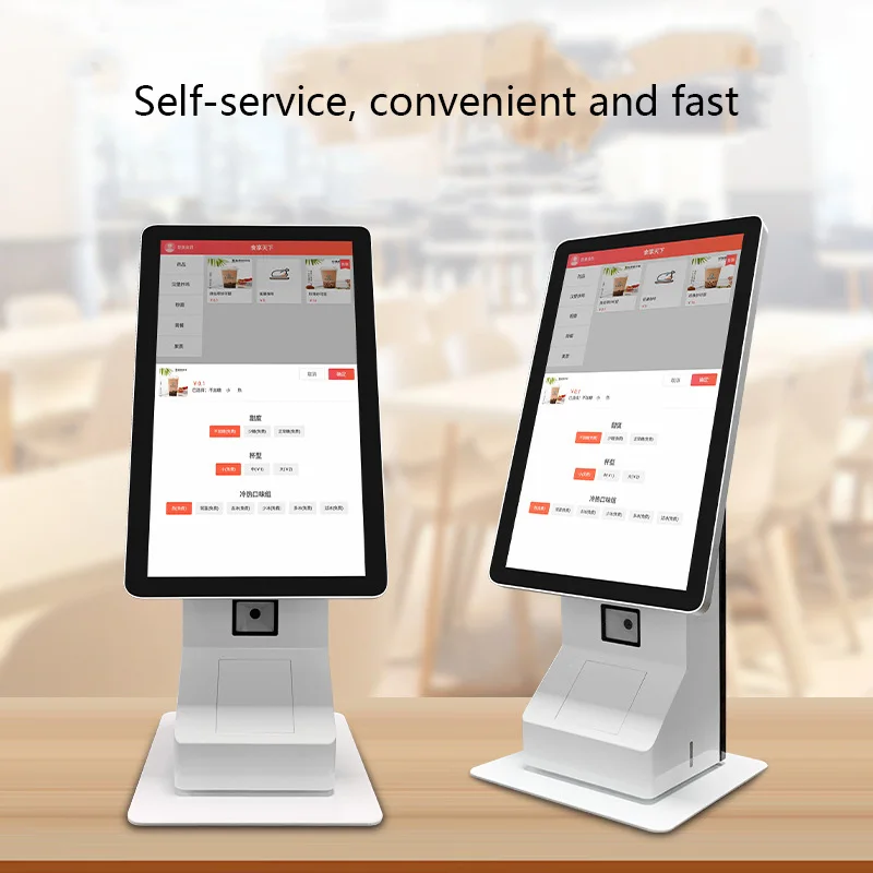Recently Popular21.5inch Restaurant Payment Kiosk Self-service Ordering Kiosk Supporting Printer Scanner Payment System Function