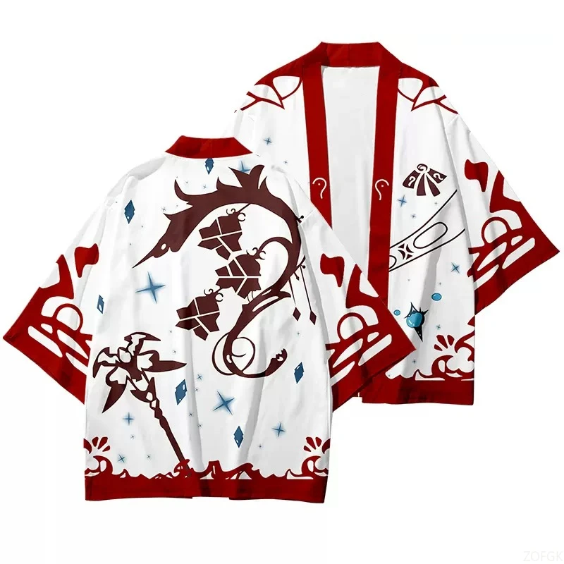 سترة فاينل فانتسي XIV Wafuku كيمونو ثلاثية الأبعاد مطبوعة للجنسين سترة يوكاتا ملابس رياضية بيجامة للهالوين #6