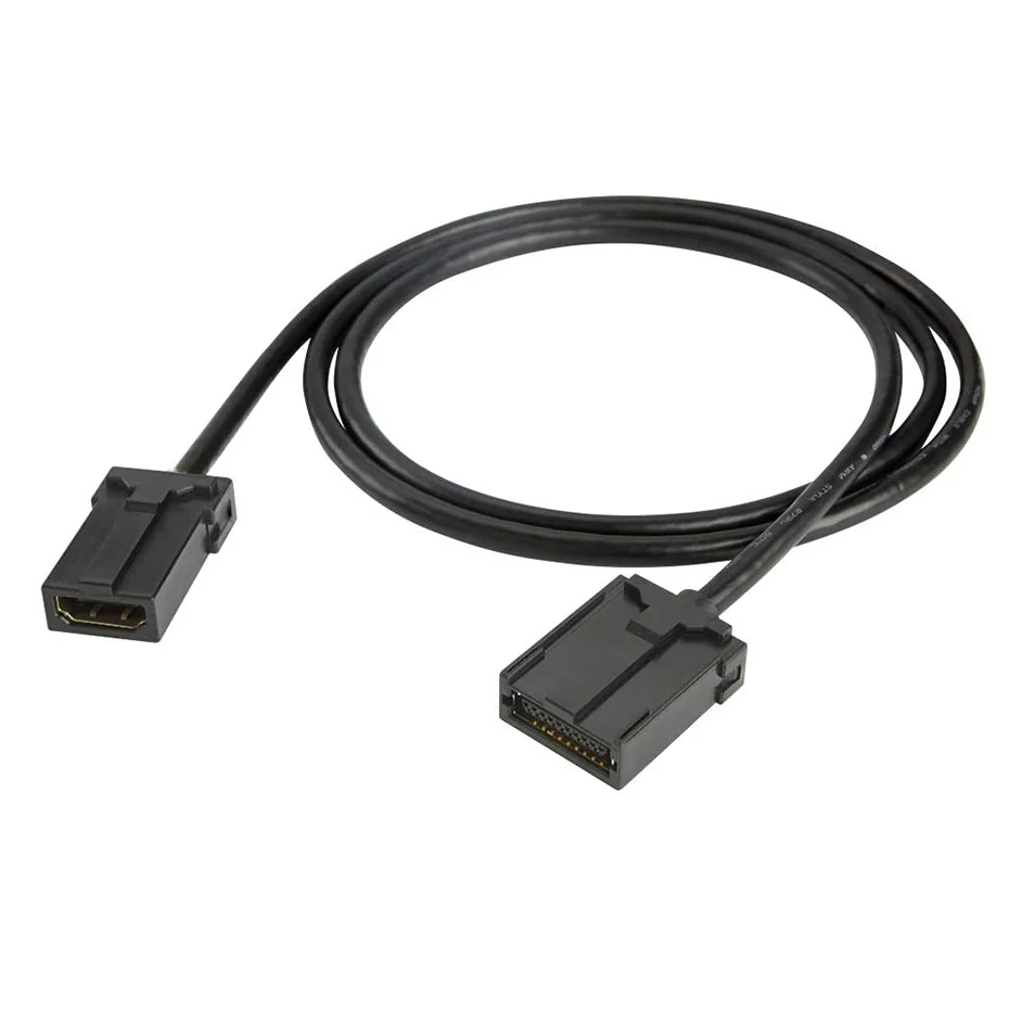 Car HDTV HDMI-Compatible E Male To Type A Female Extension Video Audio Cable with Lock for Automotive A/V Connection System