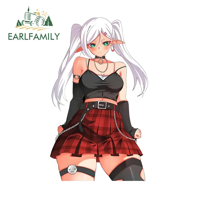 EARLFAMILY 13cm X 7,9 cm Frieren Goth Girl pegatinas bonitas para coche protector solar vinilo revestimiento para coche calcomanías etiqueta para coche decoración impermeable