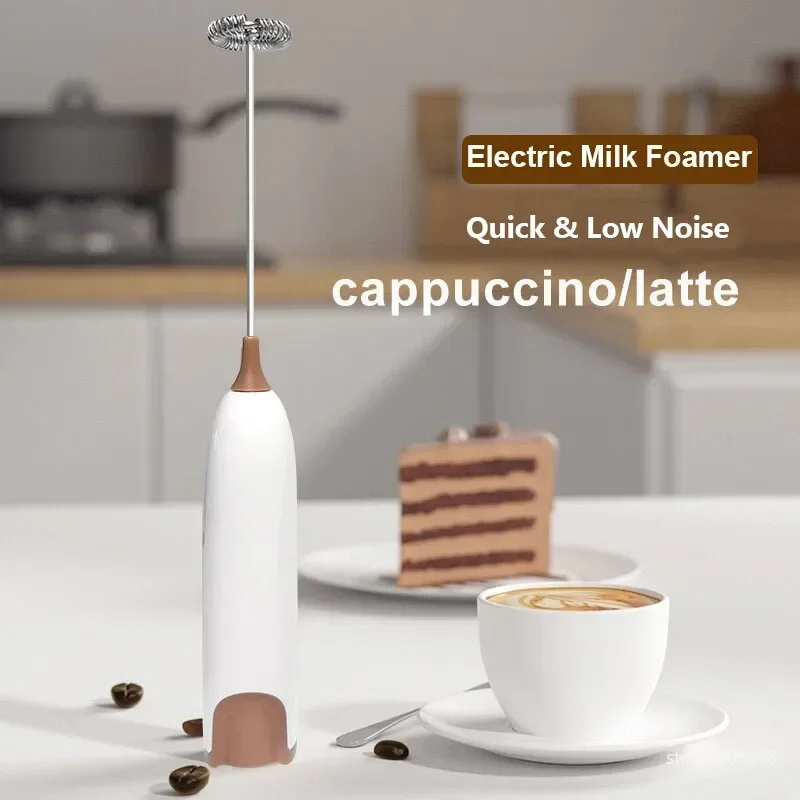 Electric Milk Frother Machine Portable Mini Coffee Mixer Cappuccino Milk Foamer Creamer Whisk Egg Beater Kitchen Accessory