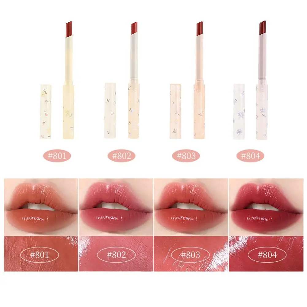 Flower Jelly Lipstick Make Up Kits, Lip Glaze Mirror Feminino, Cosméticos Leves, Glaze Lip Beauty, 3 Water Color, K0J2