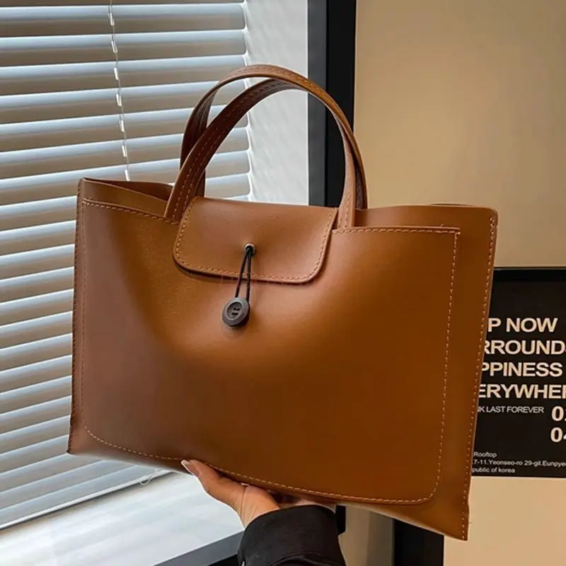 

1pcs Women's briefcase, men's file bag, large capacity business commuting laptop bag, work office handbag