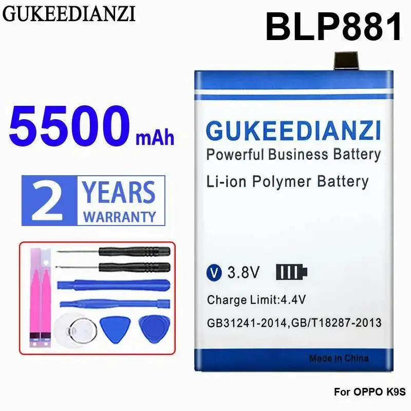 

5500Mah Good Low-Temperature Performance BLP881 Mobile Phone Battery For Oppo K9S