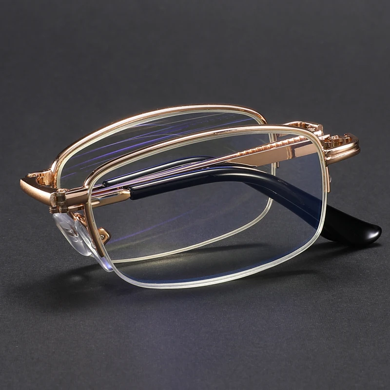 

Sihttoo Portable Anti Blue Light Folding Reading Glasses For Men Women Telescopic Presbyopia Eyeglasses