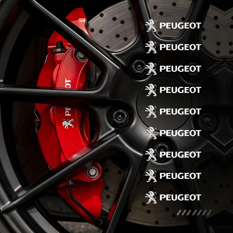 Автомобильный тормозной суппорт, наклейка, термостойкая крышка, украшение для Peugeot 207 301 307 407 507 508 408 308 206 406 1008 5008 3008