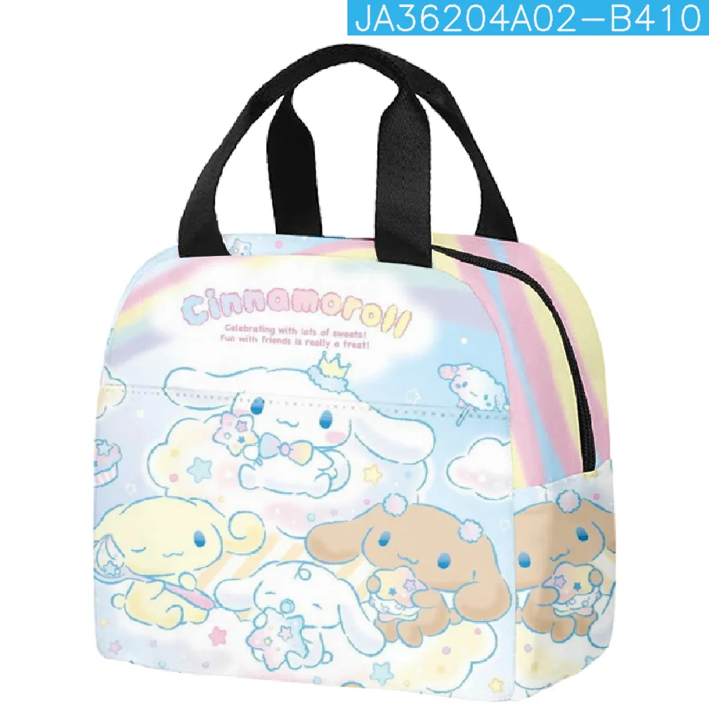 Sanios Kawaii Anime My Melody Hello Kittys Kuromi Insulated Cooler Lunch Box Bag Cartoon Portable Bento Tote Food Bag Gift