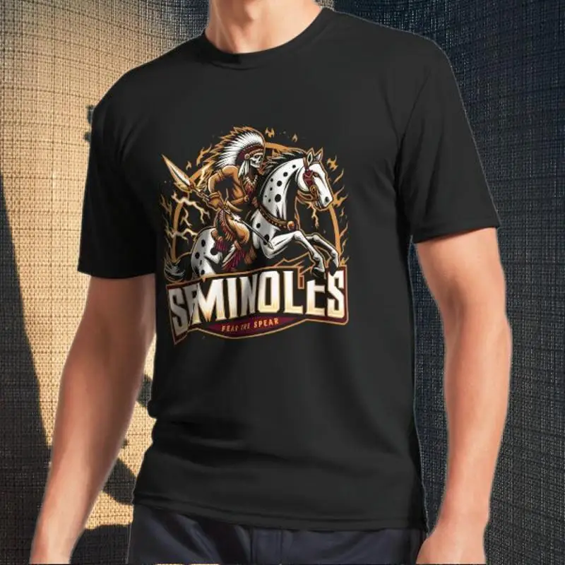 Мужская футболка Fear The Spear Active с логотипом, забавная, размеры от S до 5XL Мужская футболка Fear The Spear Active с логотипом, забавная, размеры от S до 5XL