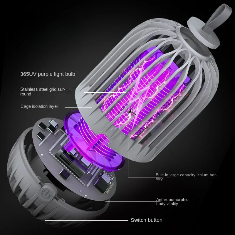 Portátil anti-mosquito luzes assassino repelente lâmpada usb bug zapper interior casa insetos moscas caçador lâmpadas para gravida crianças