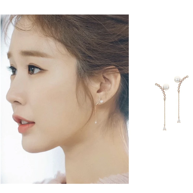 34Styles 1pair Line Ear Korean Drama Star Same TV Liu Ren Na Elegant Personality Earrings For Women Girls Pendientes