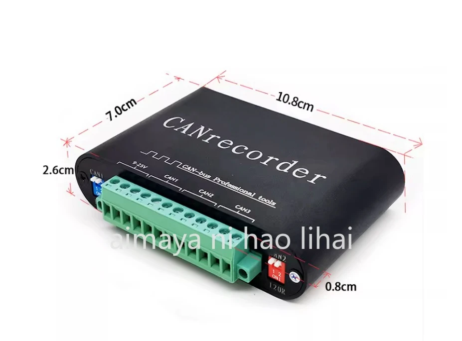 CAN bus data logger, offline recording and broadcasting, offline playback, relay, battery powered SD card storage