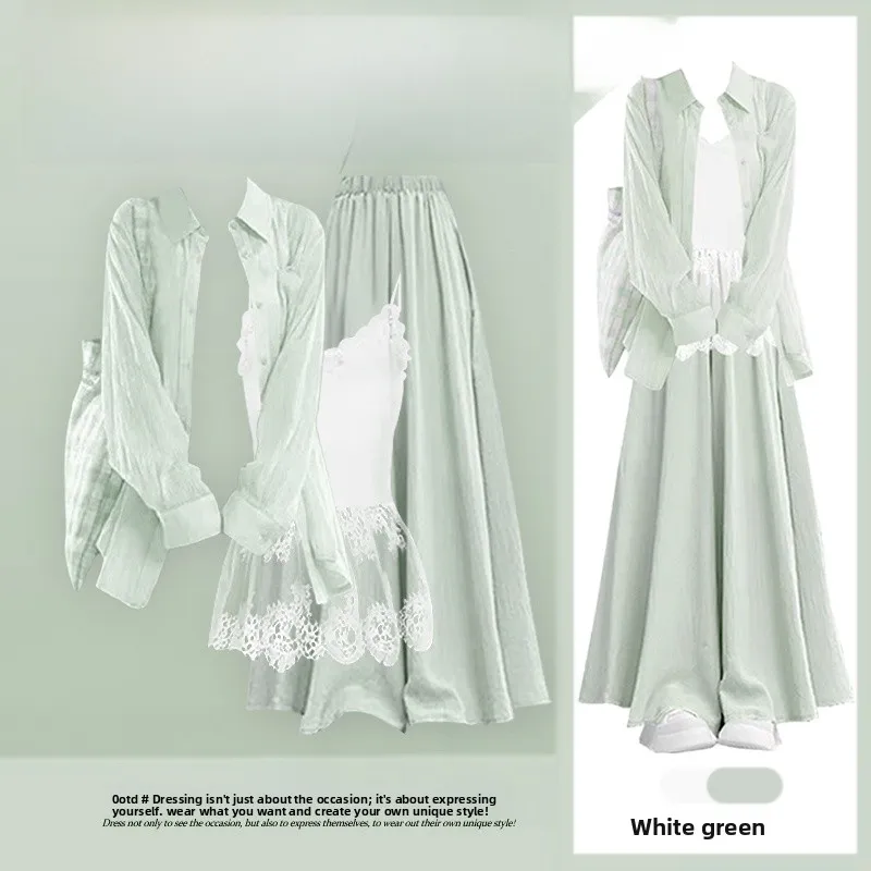 

Легкий тонкий кружевной укороченный топ и юбка с высокой талией, комплект из двух предметов, женский летний модный ансамбль