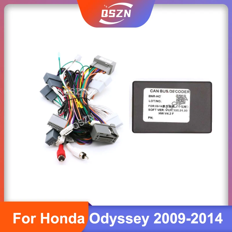 

Canbus box Adaptor Decoder For Honda Odyssey 2009-2014 With 16Pin Power Wiring Harness Cable Android Car Radio Stereo