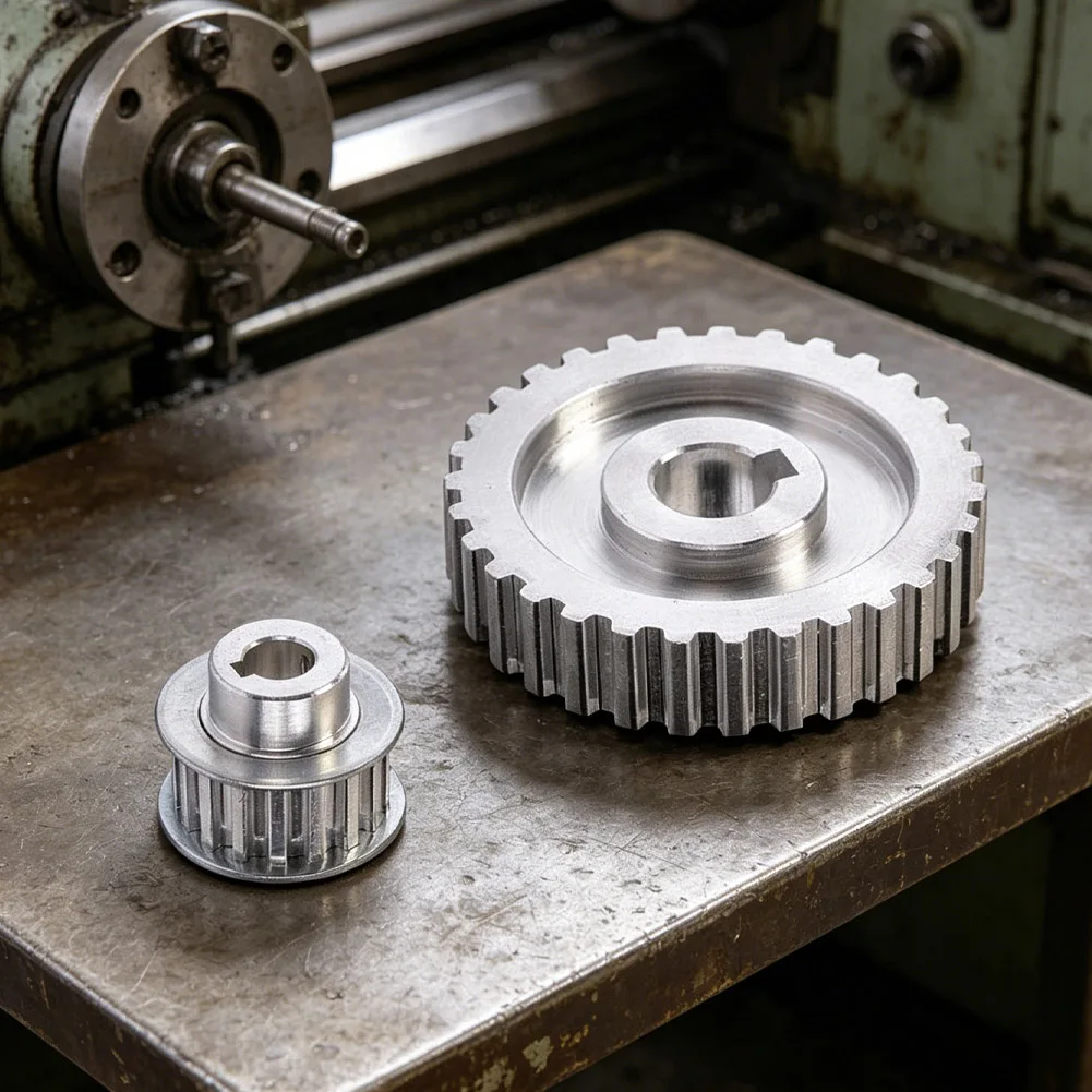 Metal Synchronous Pulley Gear Pair 2PCS for For Cj0618 0 16 and For Cj0618 027/148 Motor Belt Driven Gear Transmission Units view 2