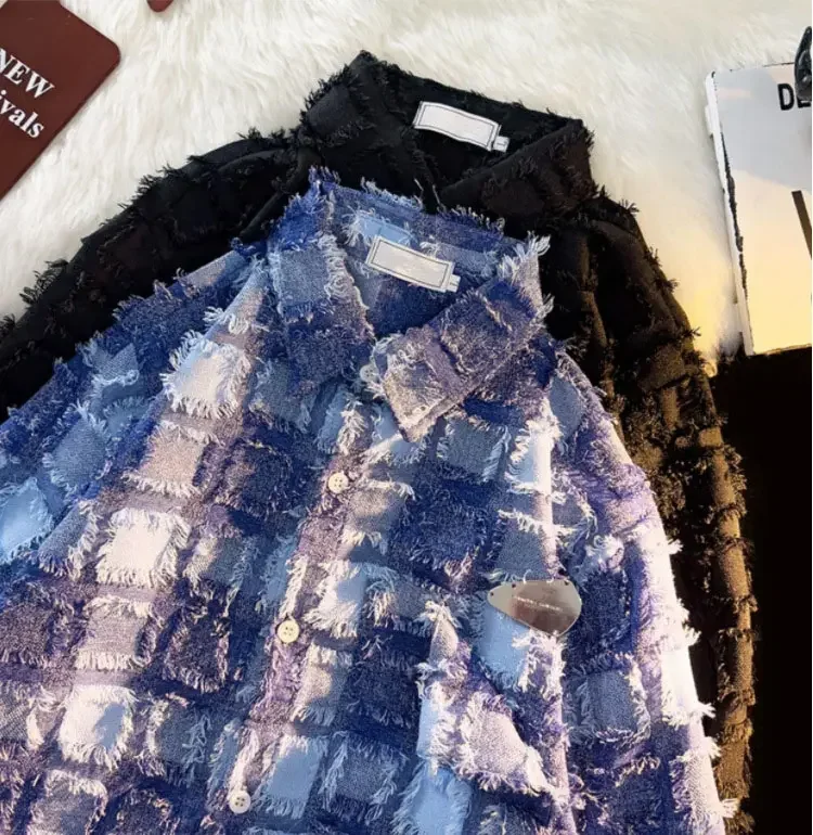 مصنع الجملة الغزل مصبوغ منقوشة قميص النسيج حك نمط الجاكار الدنيم النسيج للرجال النساء سترة الموضة