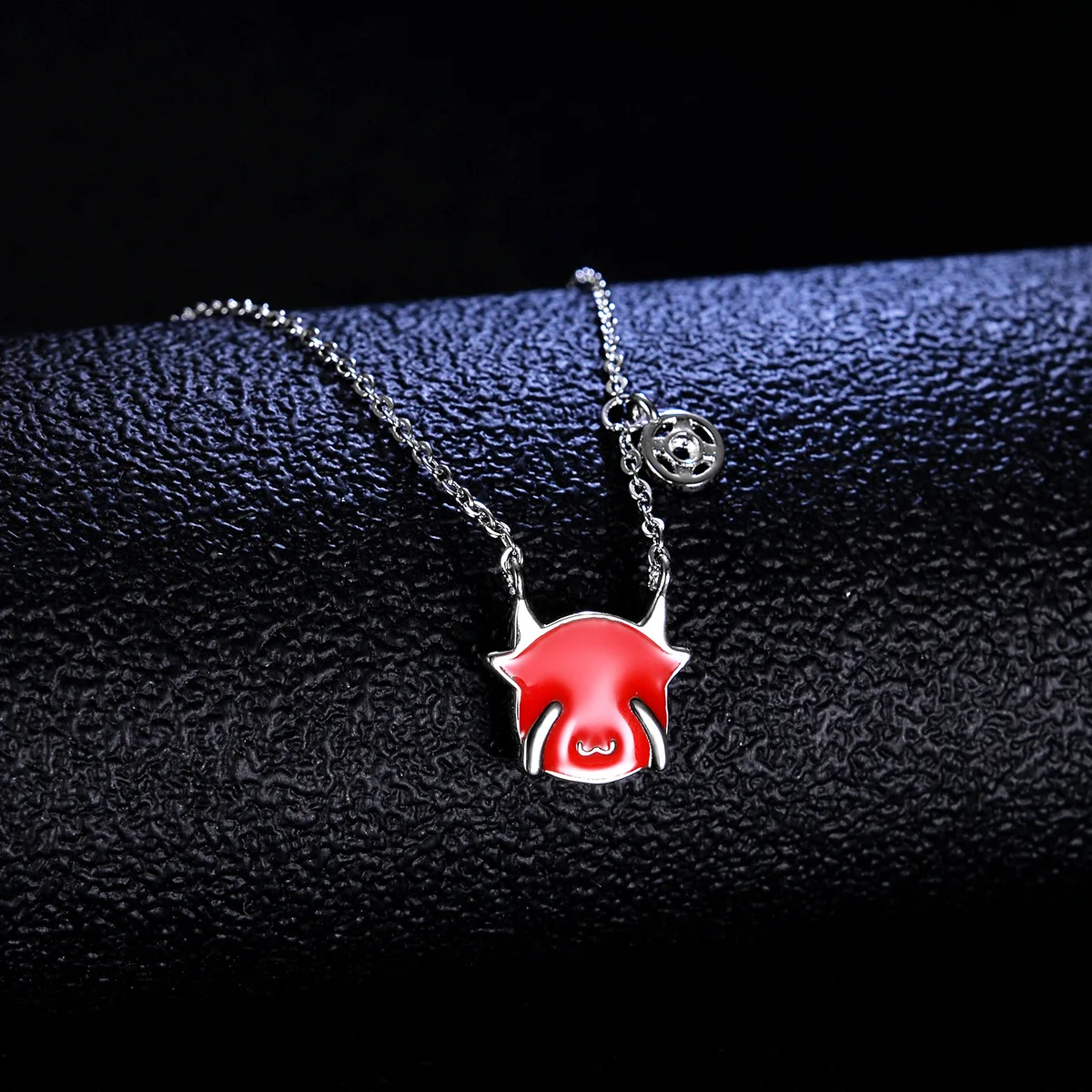 925 Sterling Silver Pendant Enamel Ceramic Necklace Silver Pendant Female Classic Year of the Ox Pendant Jewelry