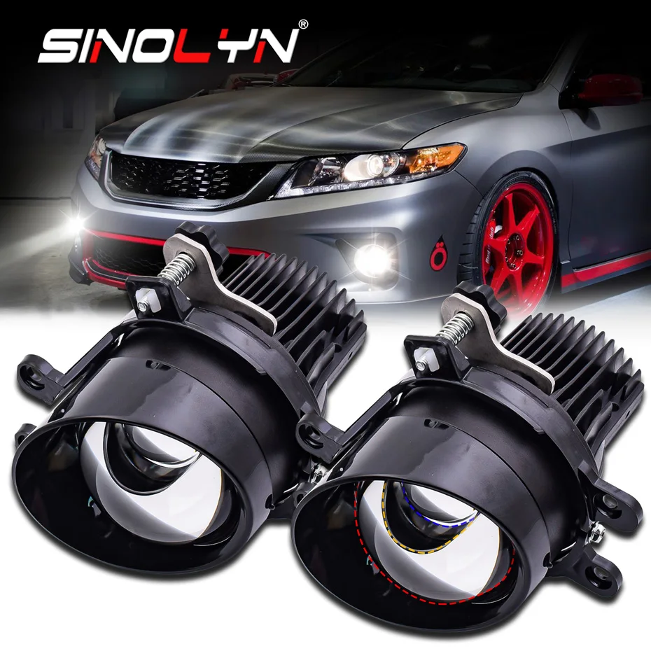 Bi LED soczewki przeciwmgielne hiperboloidowe światła przeciwmgielne dla Toyota Corolla/Yaris/Auris/Land Cruiser/Camry/Highlander LED lampa samochodowa PTF projektor