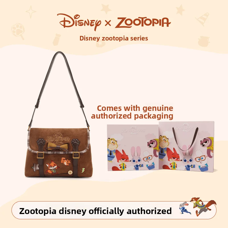 

Disney Zootopia Vintage Suede Cambridge Bag Gift Commuter Large Capacity Tote Bag