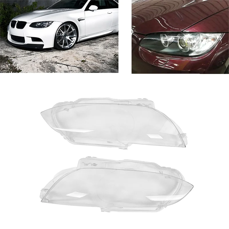 VO-Right Front Headlight Lens Shell Lampshade For BMW 3 Series 2-Door E92 E93 M3 2006-2010 Head Light Transparent Cover Replacem