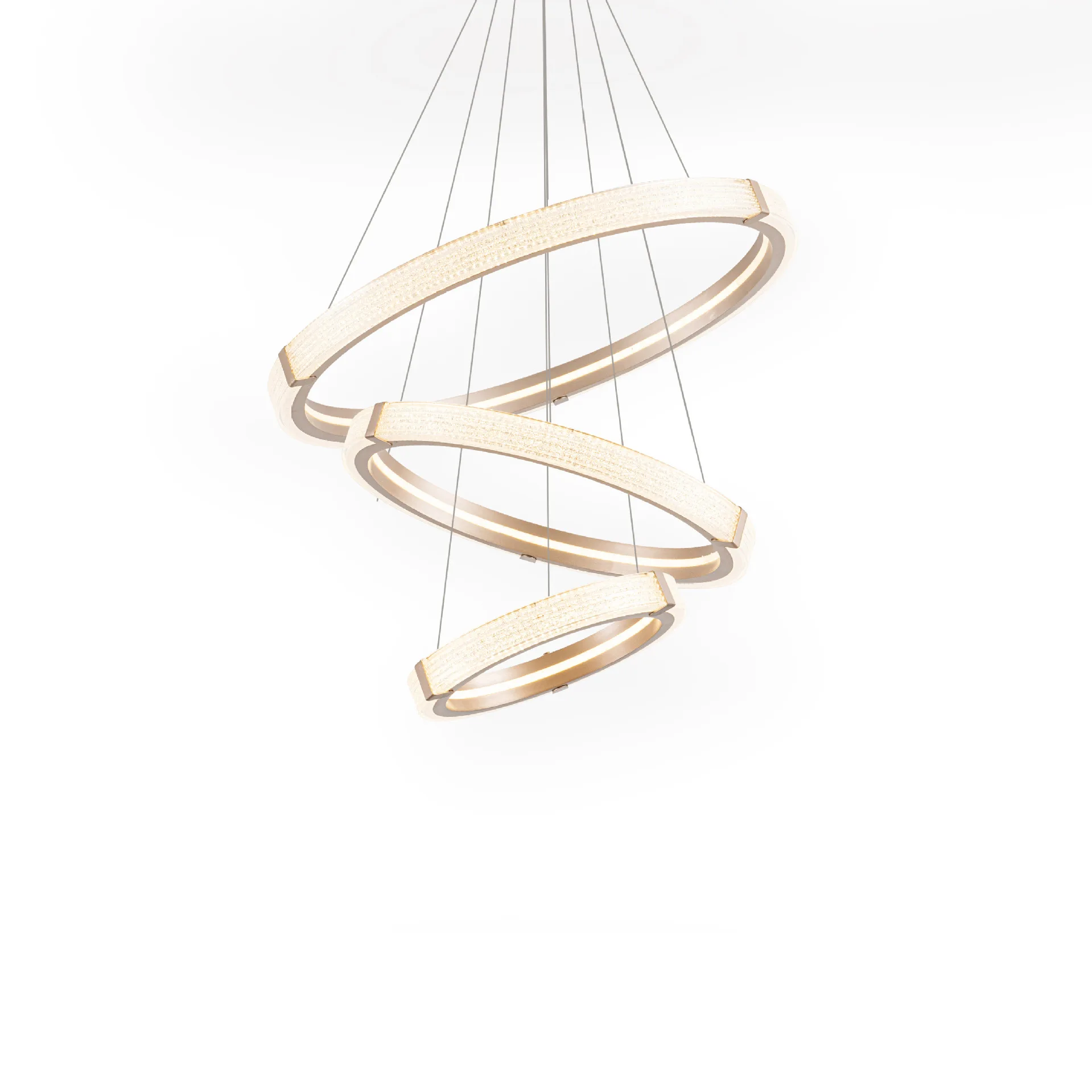 

Living room chandelier, Nordic simple light luxury atmosphere led ring bedroom dining room chandelier lamps