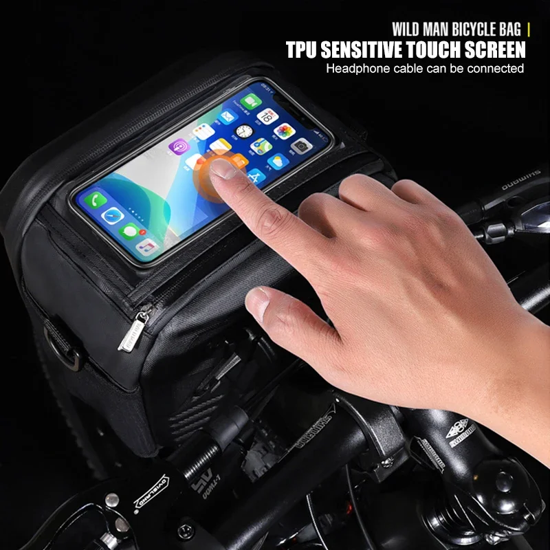 Front Tube Waterproof Phone Bag For Xiaomi Mi3 M365 Pro2 Mi3 1S Handlebar Multi-purpose Bags Electric Scooter Large Capacity Bag