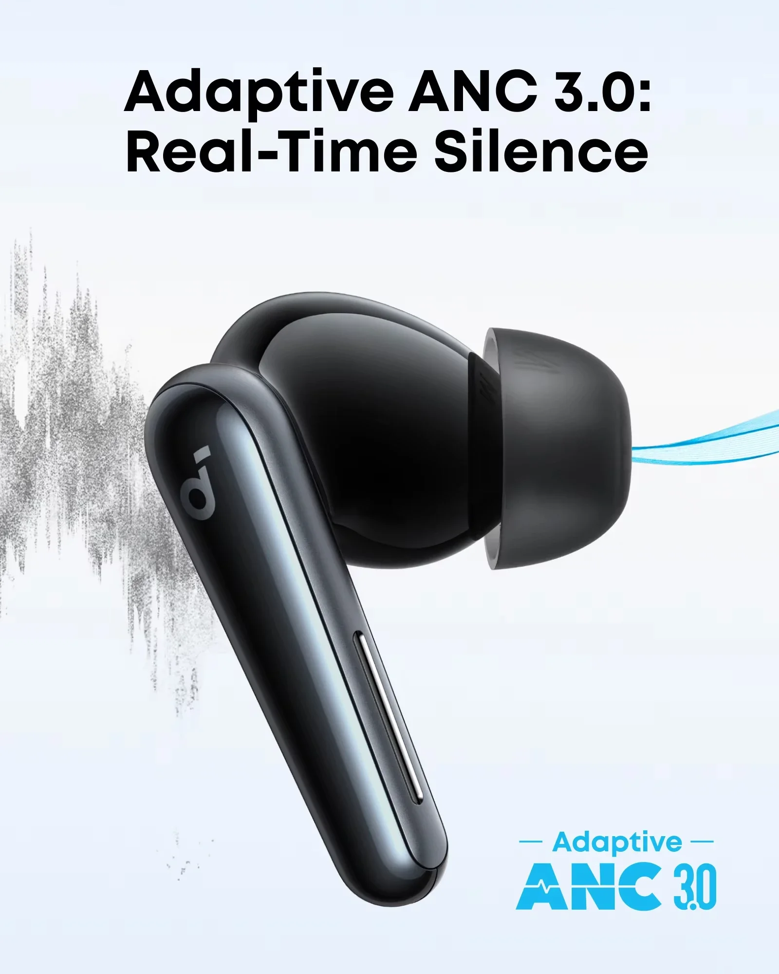 سماعات أذن Soundcore Liberty 5 المانعة للضوضاء، الإصدار الأصلي الجديد مع أدوات التحكم في التطبيقات المتاحة Dolby Audio.ANC 3.0 48H