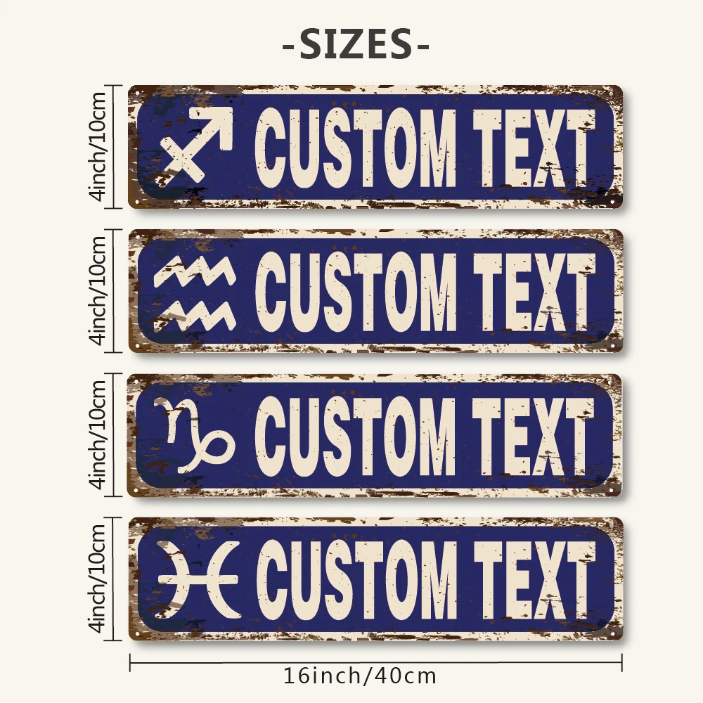 

1pc Peculiar text symbols Personalized Text Tin Wall Signs Metal Wall Plaque For Kids Rooms Diy Home Decoration