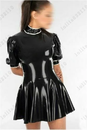 

Christmas Handmade Latex Catsuit Rubber Dress Slim Bodysuit Gummi Club Dresses Sexy Dance 0.4mm