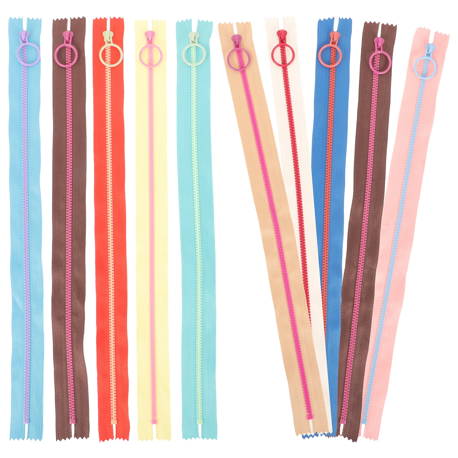 

10Pcs Multi Color Plastic Clothing Zippers Sewing DIY Pouch Bag Purse Decorative Craft Zippers Sewing Zipper for Home