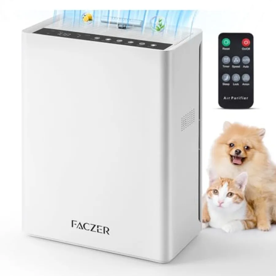 

Air Purifiers for Home Large Room PM 2.5 Display Air Quality Monitor Cover Up to 1500 Ft with Remote Air Purifiers for Home Pet