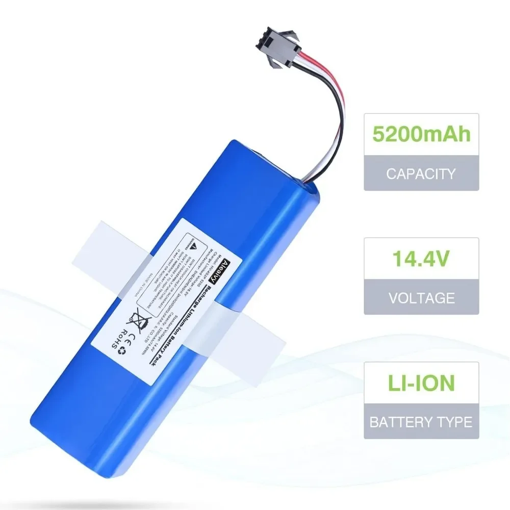 Imagem -04 - Bateria Recarregável li Ion Bateria de Substituição Apto para Xiaomi Lydesto R1viomi S9proscenic m7 Prolenovo Lr1 14.4v 12800mah