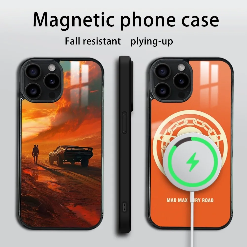 Mad M-Max Phone Case For iPhone 16 15 14 13 12 11 Pro Max Plus Mini Mirror Wireless magnetic case