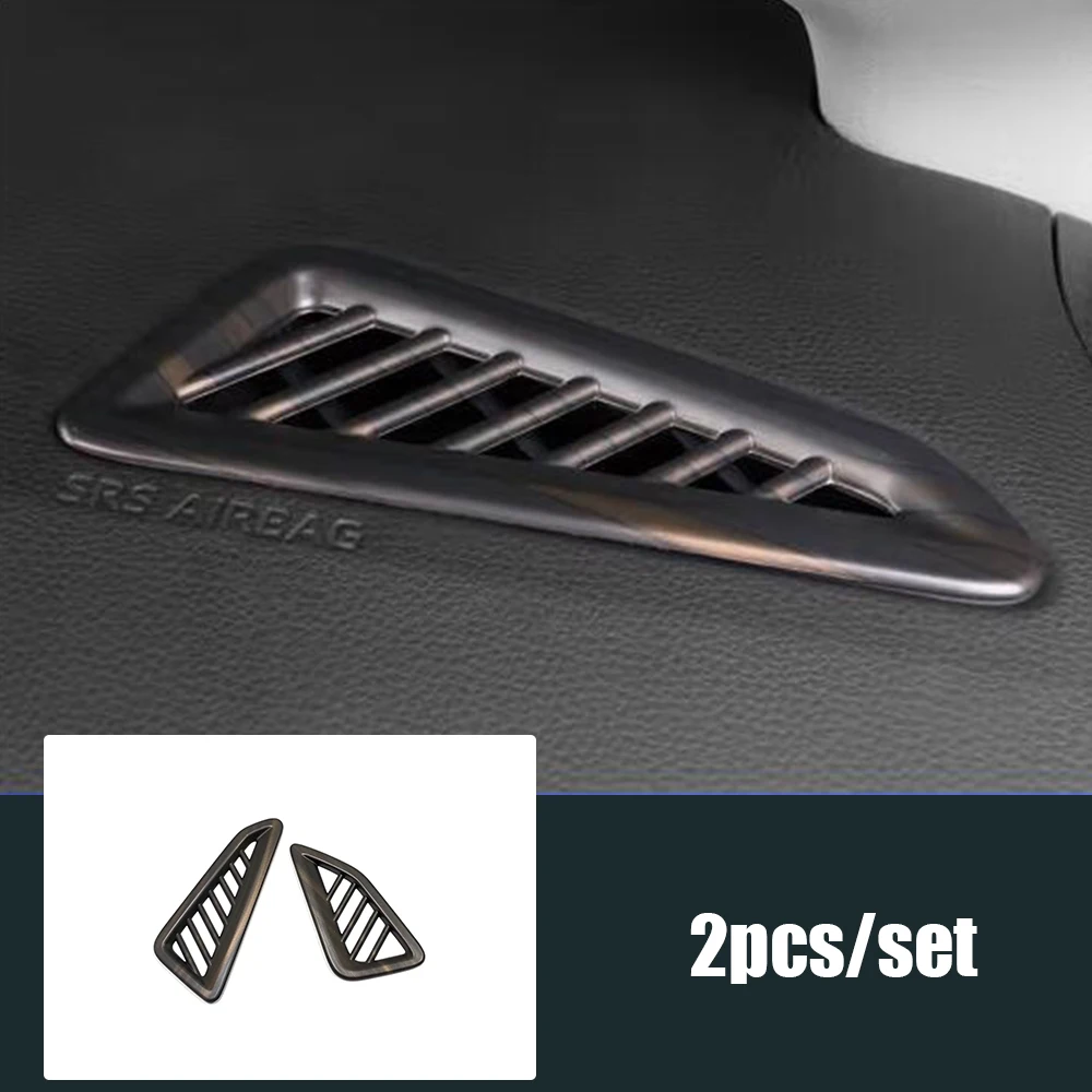 

For Toyota Corolla Cross SUV 2021 2022 LHD ABS Wood Grain/Carbon Car Front Small Air Outlet Decorative Covers Trim Accessories