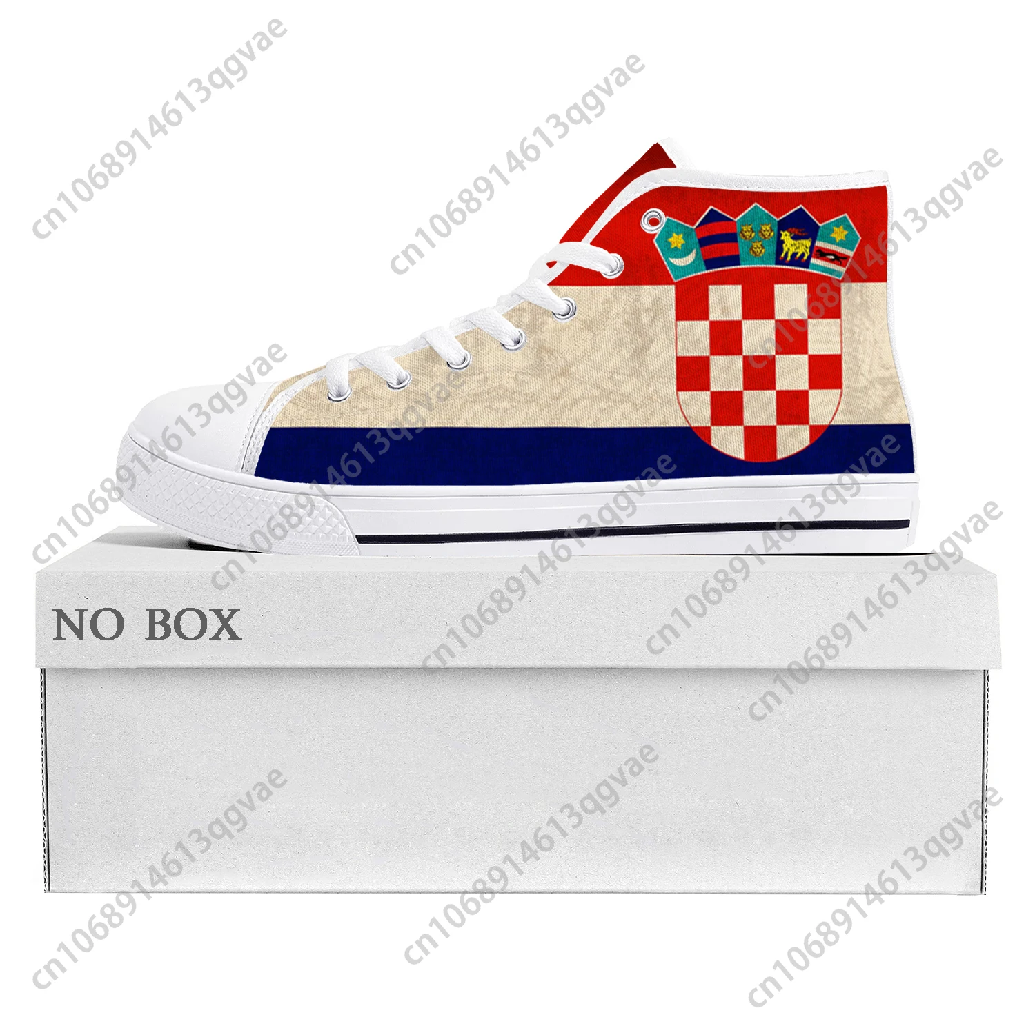 

Croatian Flag High Top High Quality Sneakers Mens Womens Teenager Canvas Sneaker Croatia Casual Couple Shoes Custom Shoe