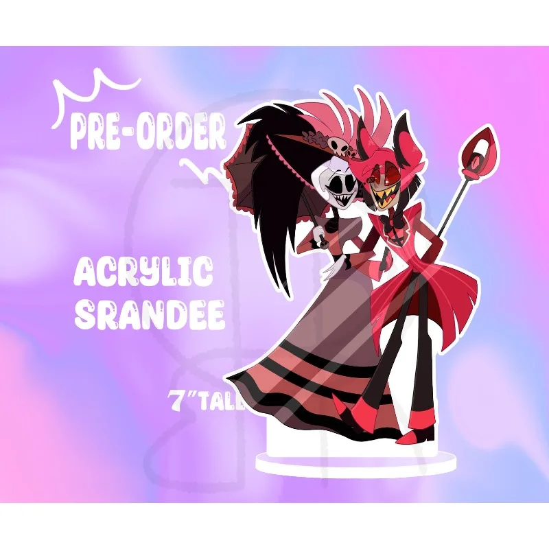 Hazbin Hotel Standee Rosie and alastor Original Acrylic Handmade Cute Cartoon Anime Stand Pendant Toy Gift for yourself