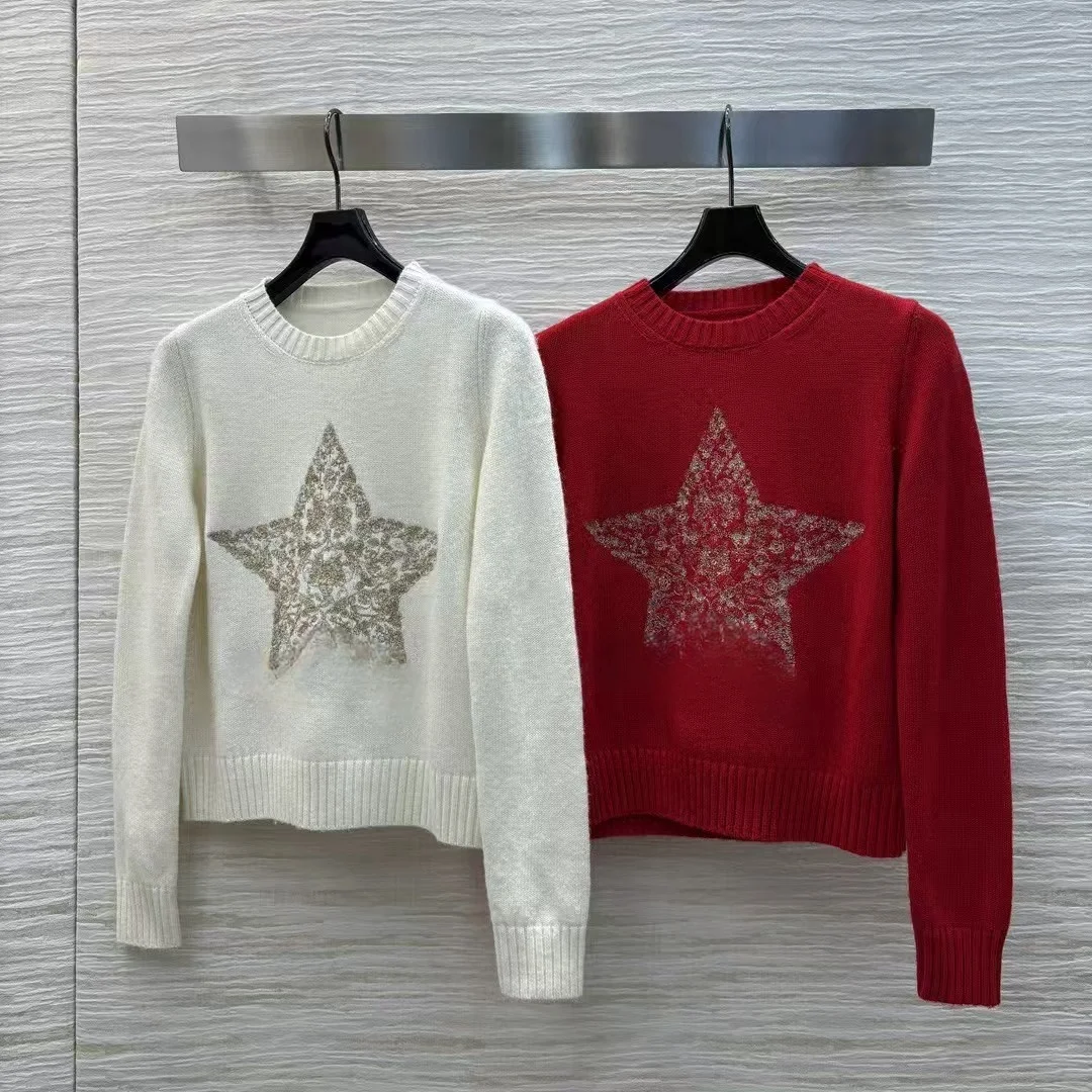 High end customized autumn and winter women's versatile knitted sweater