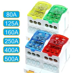 Electric Split Din Rail Terminal Block Junction Box Power Wire Electrical Connector UKK80A 125A 160A 250A 400A 500A