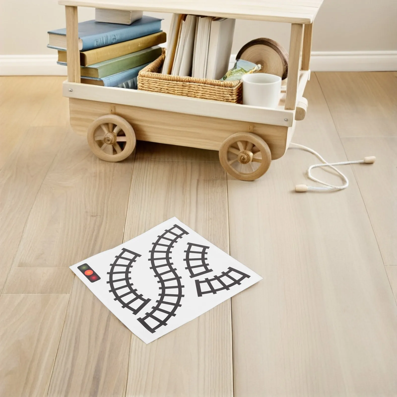 

10 Pcs Traffic Sign Stickers Reusable Cartoon Road Track Wall Novelty Floor Child