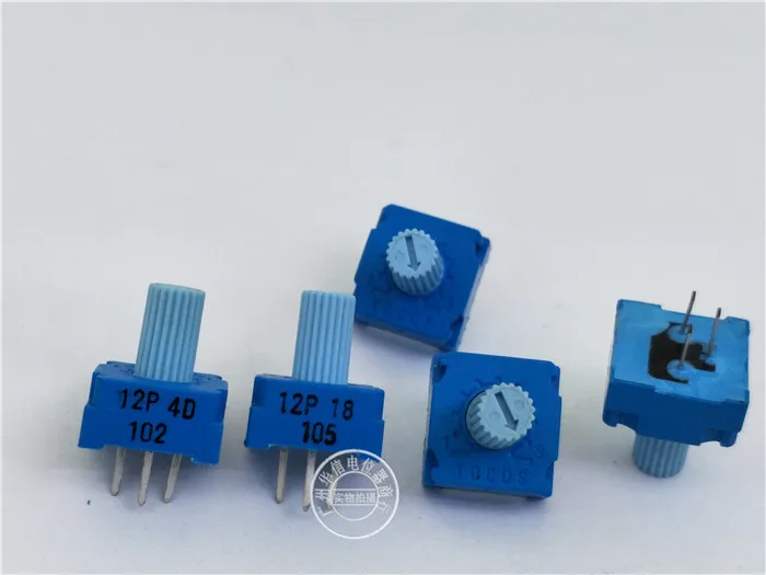 5 pieces TOCOS GF12P vertical adjustable potentiometer 1K 2K 10K 50K 100K plastic handle 8MM