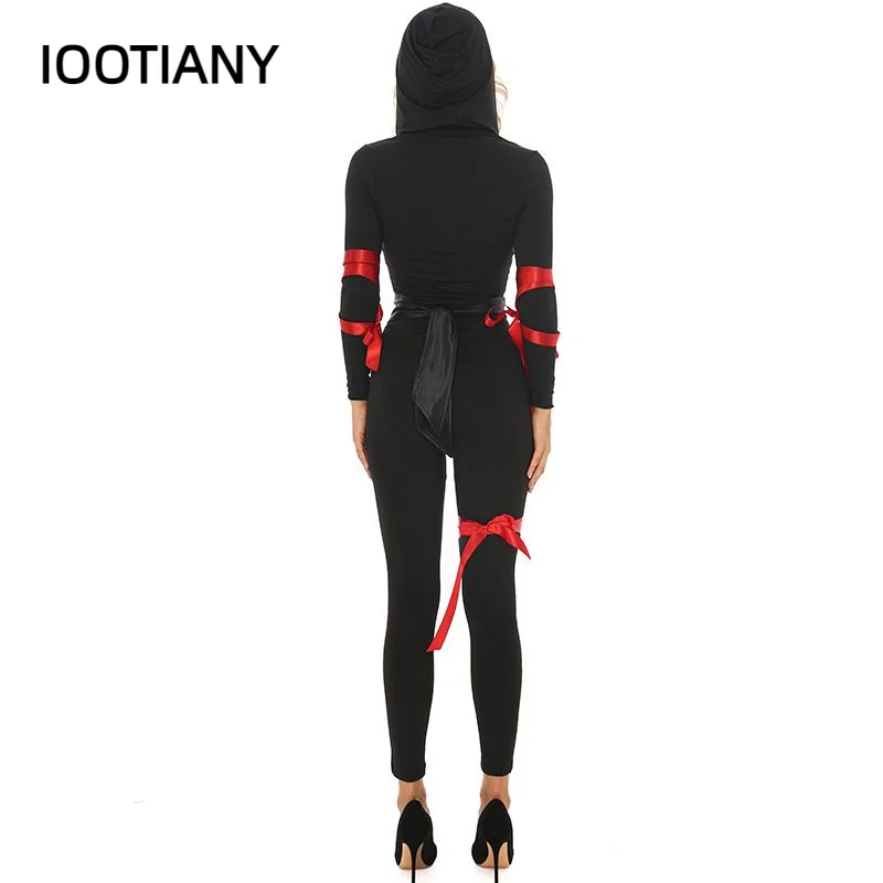 Anime Samurai Cosplay Suit Halloween Japanese Ninja Black Night Costume Women Adult Sexy Anime Warrior Bodysuit Fancy Dress 2025
