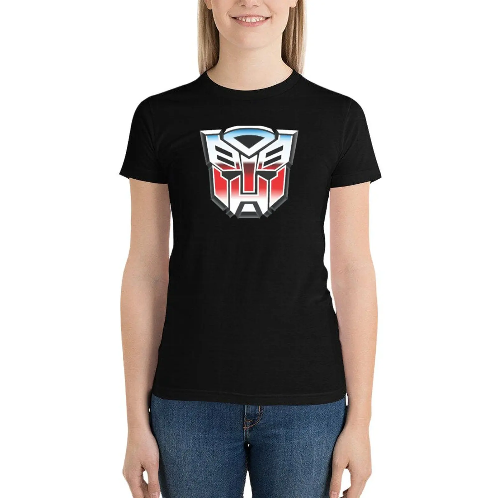 

Autobots Retro Design T-Shirt graphics summer top lady clothes oversized Woman fashion