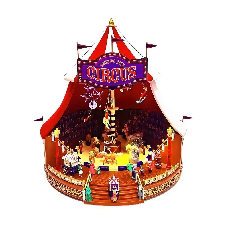 New Circus Amusement Park Handmade Music Box, Rotating Speed Car Music Box, Amusement Park Parachute Music Box, Various Styles