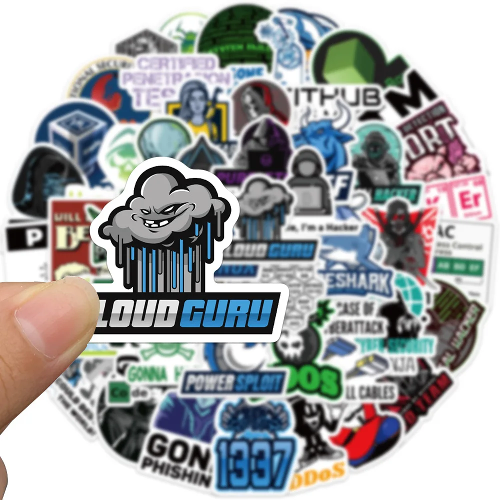 10/30/50pcs Programming Hacker Stickers Graffiti DIY Laptop Luggage Phone Computer Notebook PVC Waterproof Decals Toys For Kids