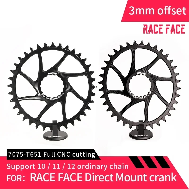 

3mm offset Oval Round Raceface Direct Mounted Narrow Wide Teeth Chainring For RF NEXT SL SIXC ATLAS Bike Chainwheel