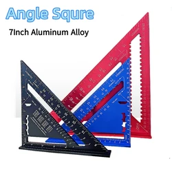 Alta qualità 7 pollici Rafter Square Triangle Carpenter Square lega di alluminio pressofuso per righello per la lavorazione del legno e carpenteria